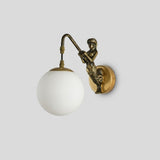 Rustic Orb Wall Lamp - Vintage Design Sconce