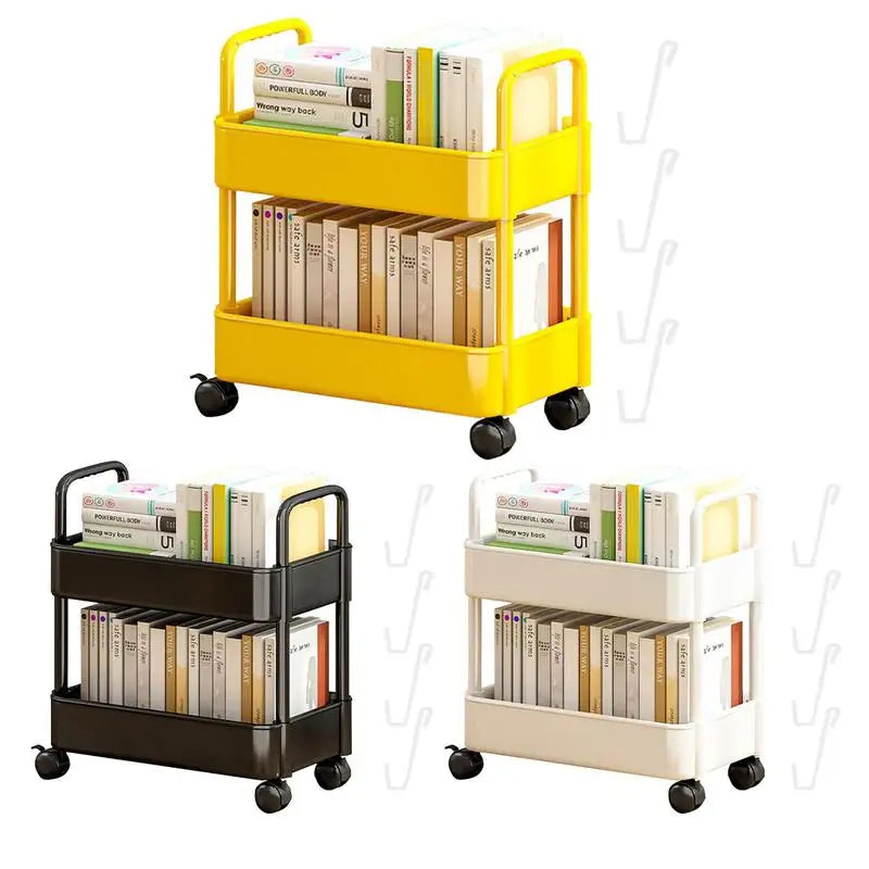 Mobil boghyldevogn med hjul - opbevaring og organisering af bøger - Dalton - - house & garden - {{ product_tags }