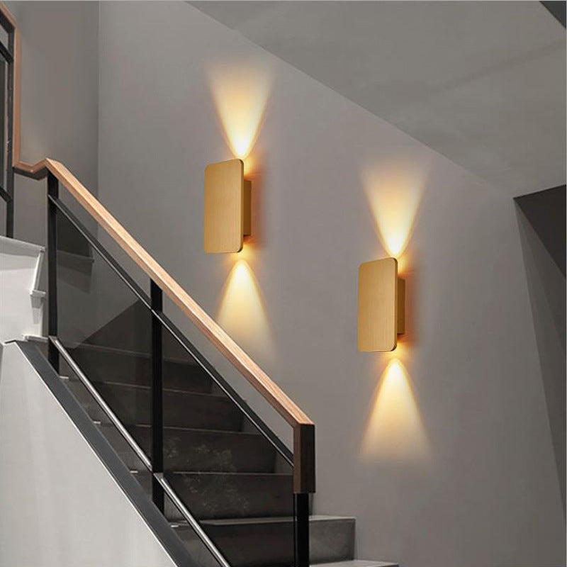 Indoor Rectangular LED Wall Lamp - Modern Metal Design