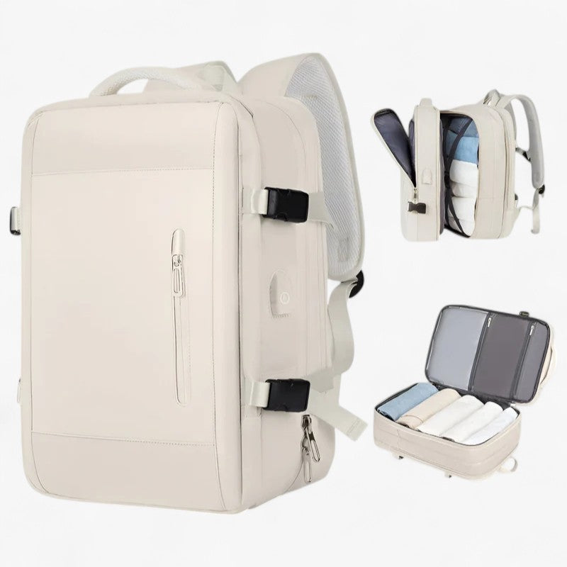 Ellis | Stort rejsetaske - Holdbart og rummeligt - Beige - bags - {{ product_tags }