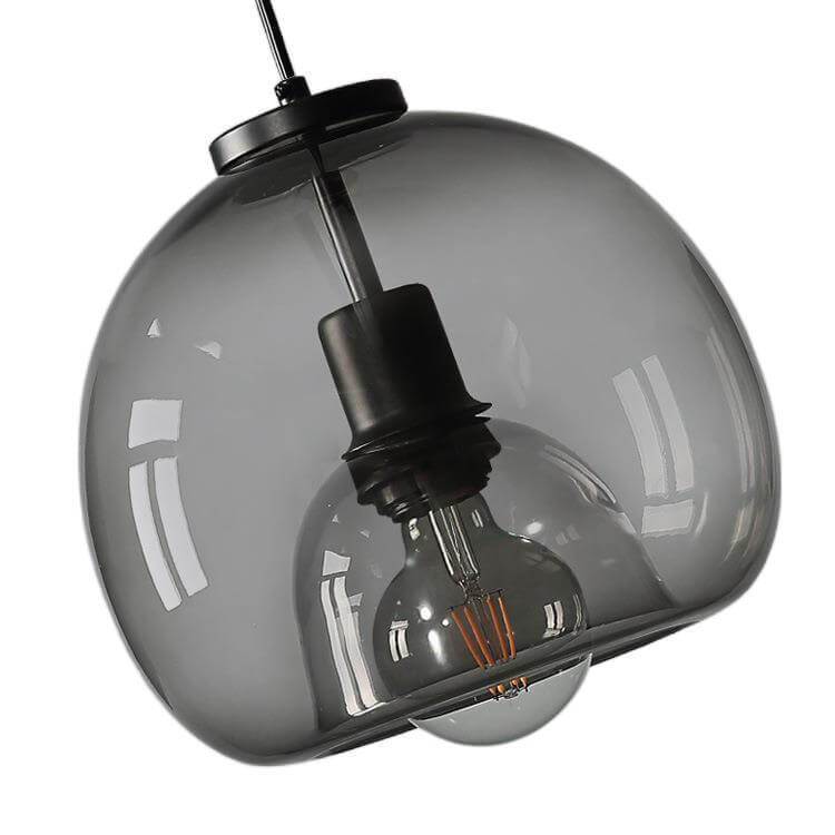 Smoke Glass Pendant Lamp - Hand-Blown Glass Design