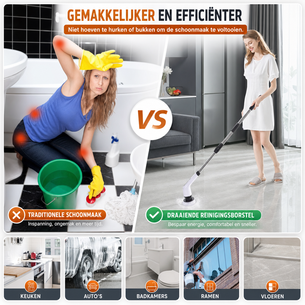 ScrubPro Electric Spin Scrubber - Cordless Cleaning Brush