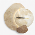 Modern Silent Natural Bamboo Wall Clock 30cm, Minimalist Design for Living Room/Office