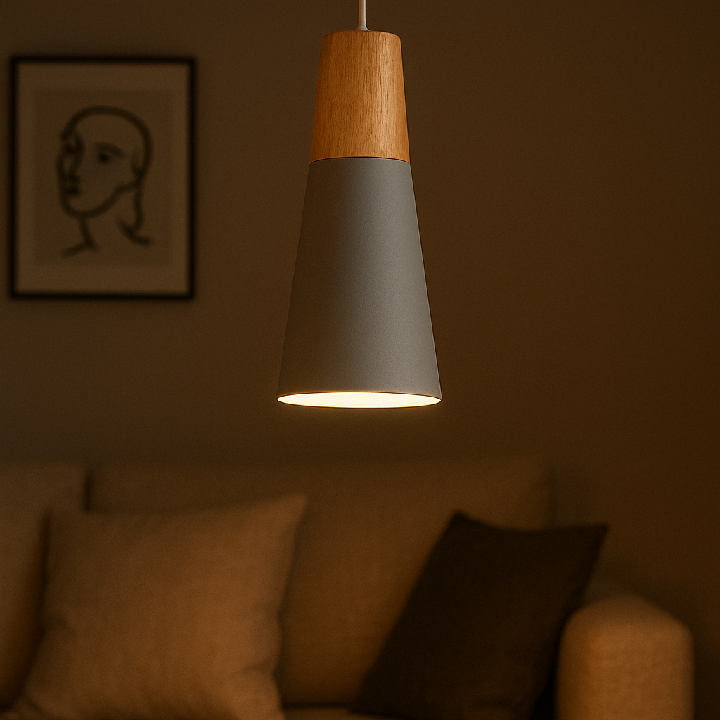 Odelle - Nordic Wood and Metal Pendant Light