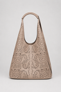Perforated Medallion Hobo Tote