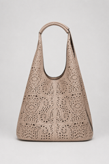 Perforated Medallion Hobo Tote