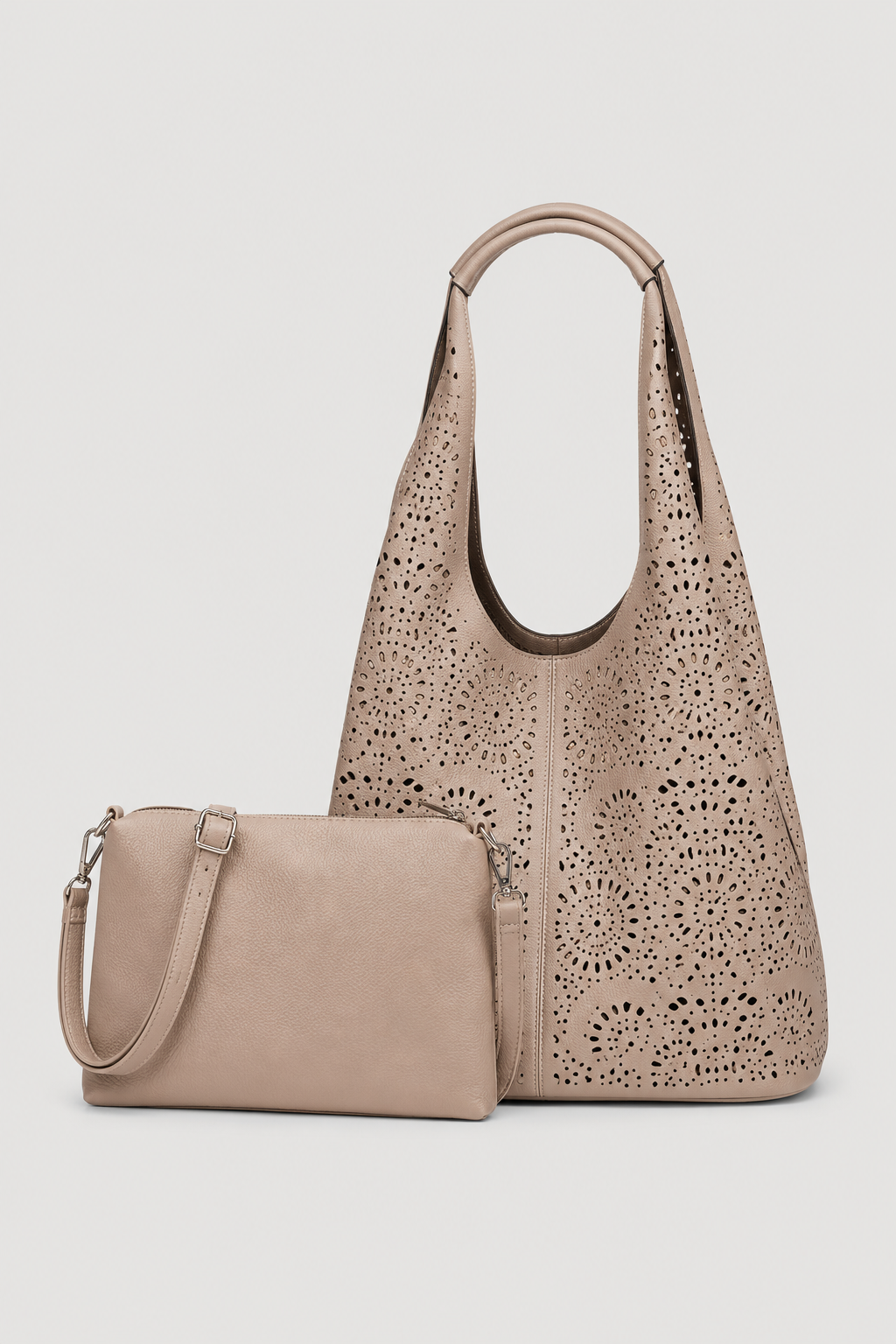 Perforated Medallion Hobo Tote
