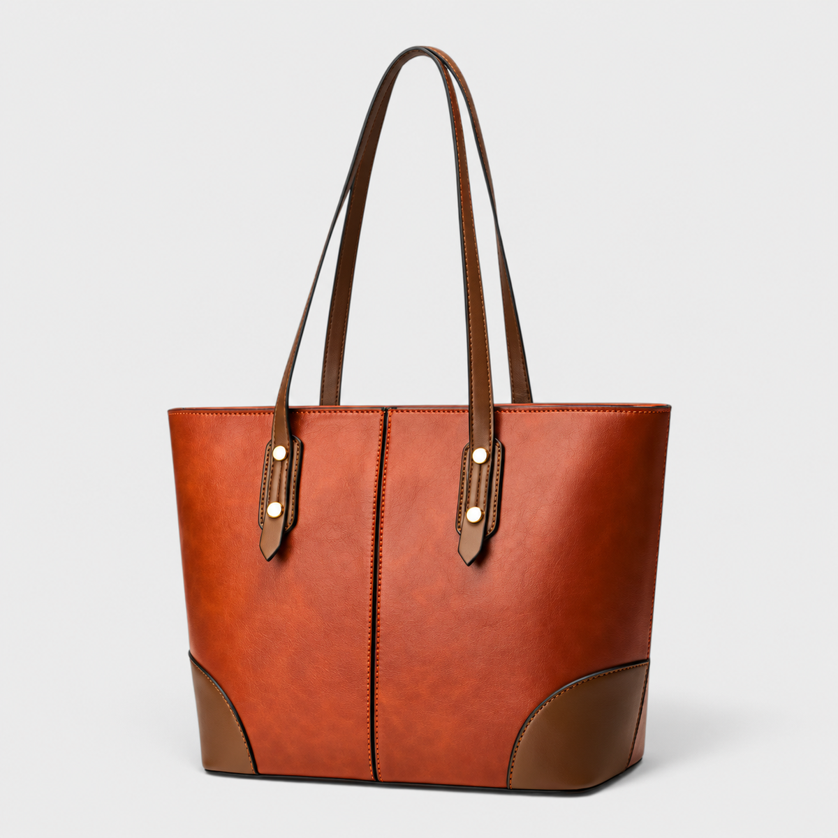 Vintage Leather Shoulder Bag for Women with Large Capacity