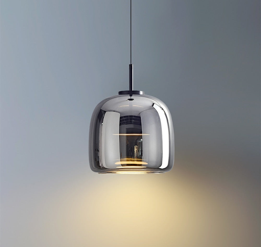 Luxury Glass & Metal Pendant Lamp - Elegant Hanging Light