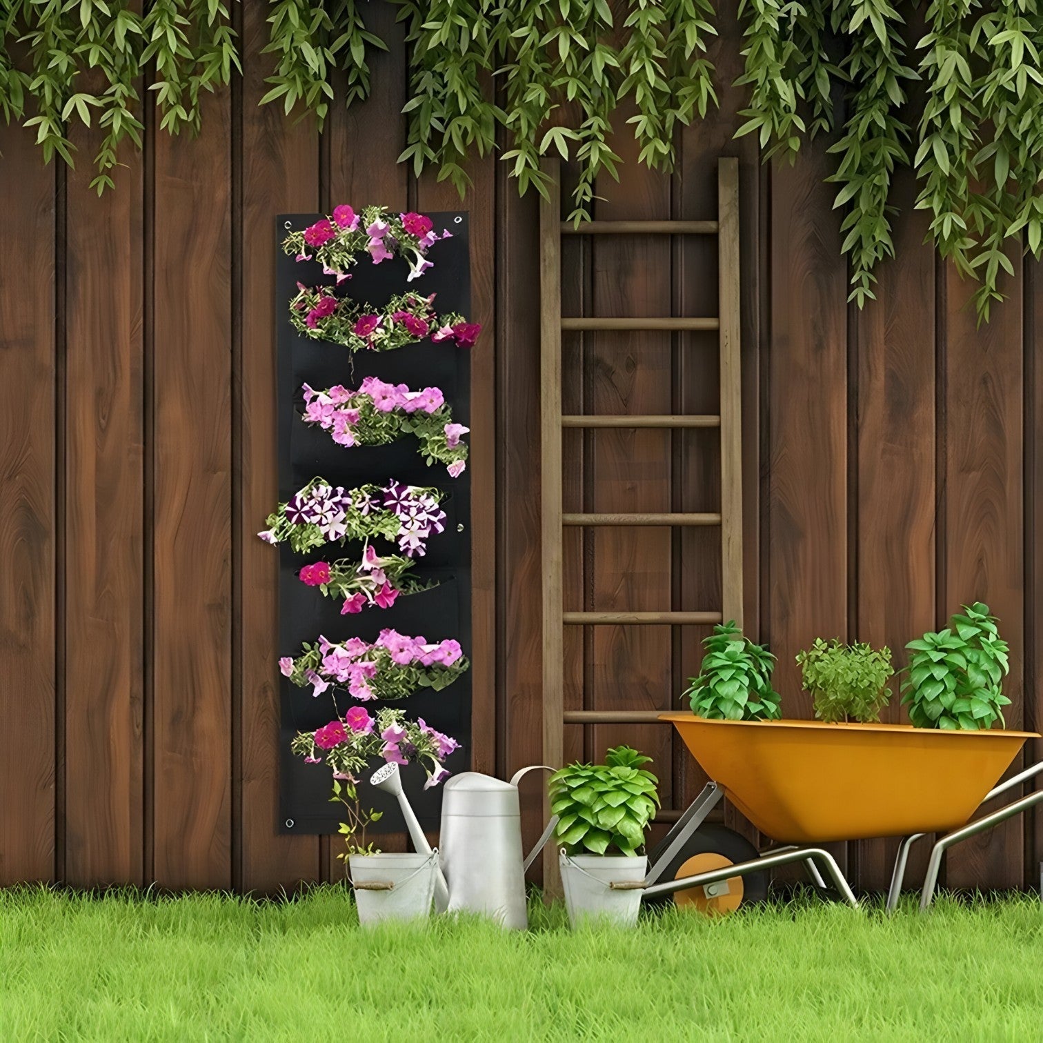 Breck | Vækstpose - 7 rum til en sund vækst - sorte 7 lomme - house & garden - {{ product_tags }