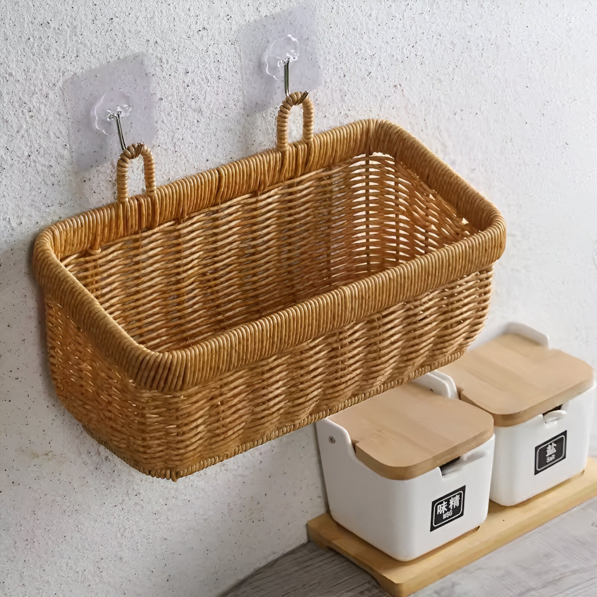 Lina | Håndvævet væghængt opbevaringskurv - S - house & garden - {{ product_tags }