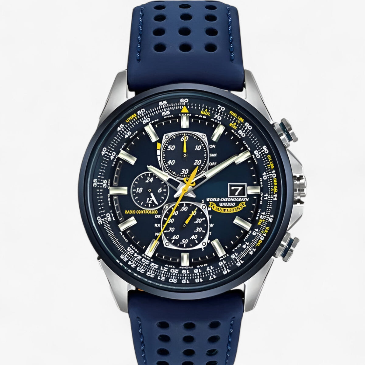 Men's Chronograph Watch MultiSteel 42mm – Steel Silver, Blue Dial