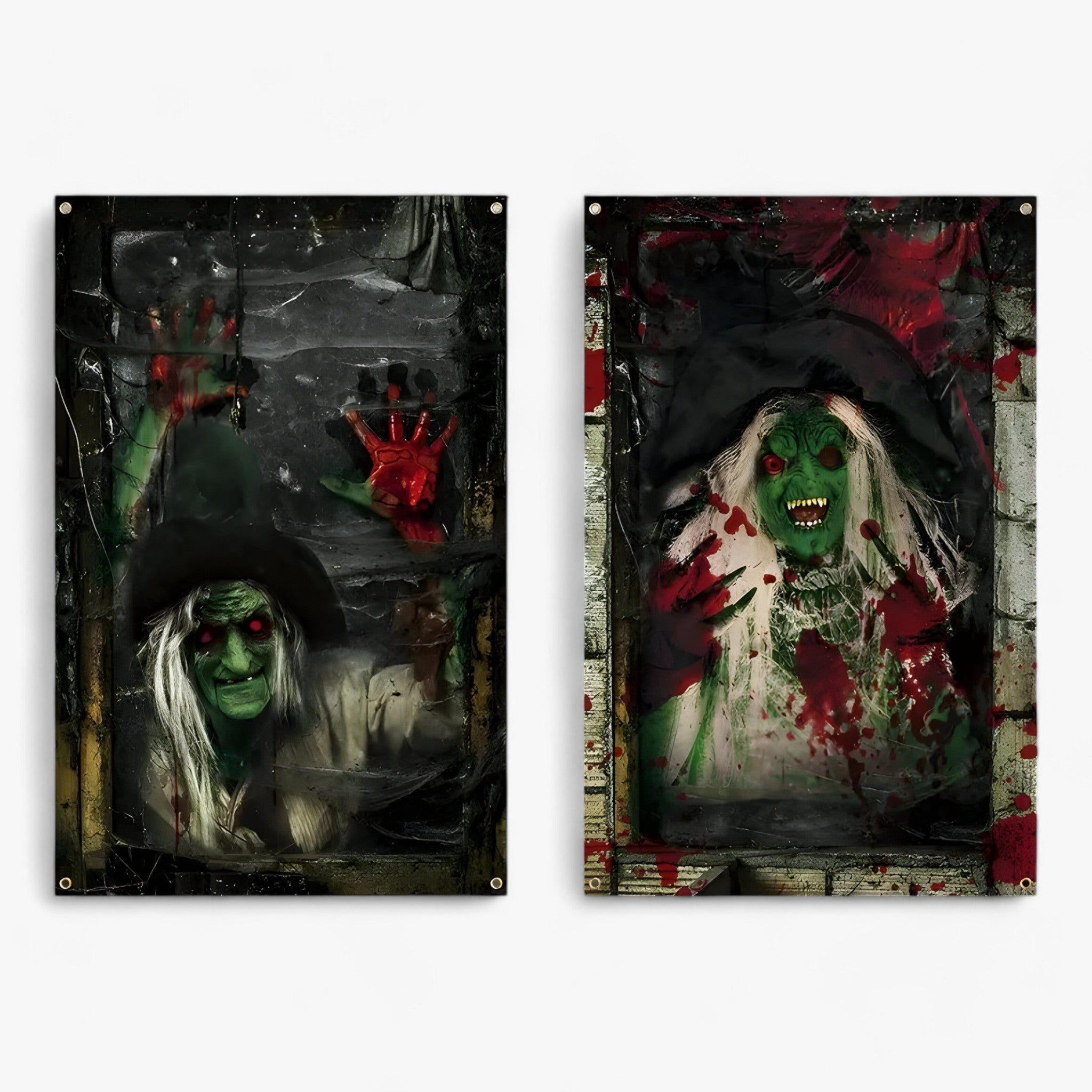home & garden : Bloeddorstige Black-Out - Halloween Silhouet Raamgordijnen - Spooky Horror Decor in Halloween-06 van Pantino