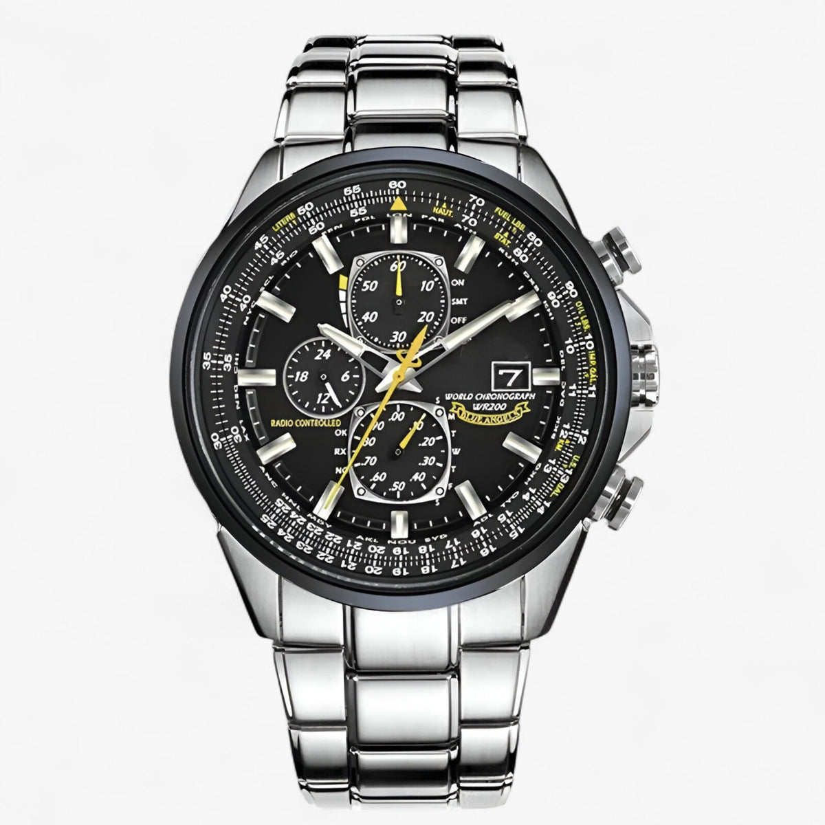 Men's Chronograph Watch MultiSteel 42mm – Steel Silver, Blue Dial