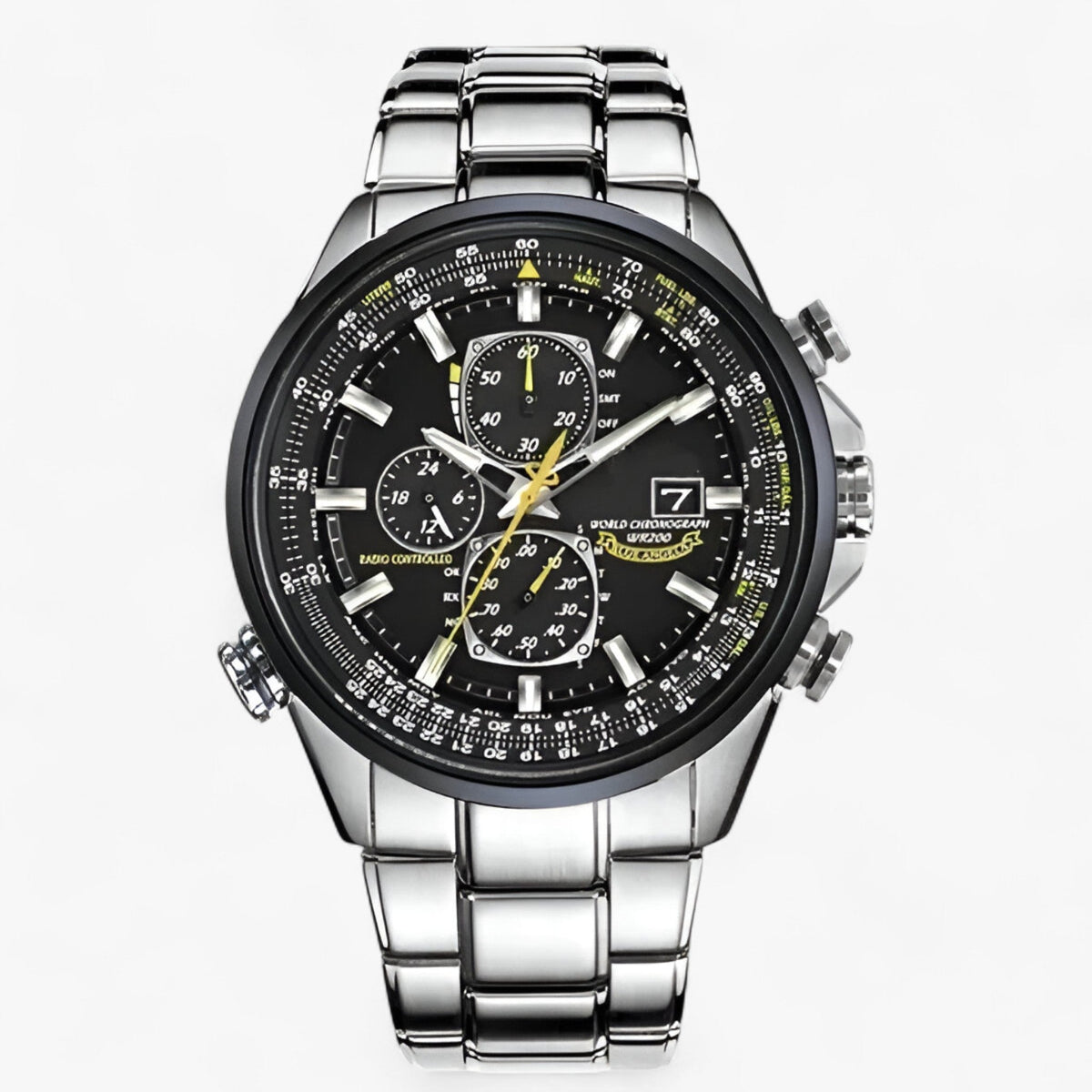 Men's Chronograph Watch MultiSteel 42mm – Steel Silver, Blue Dial