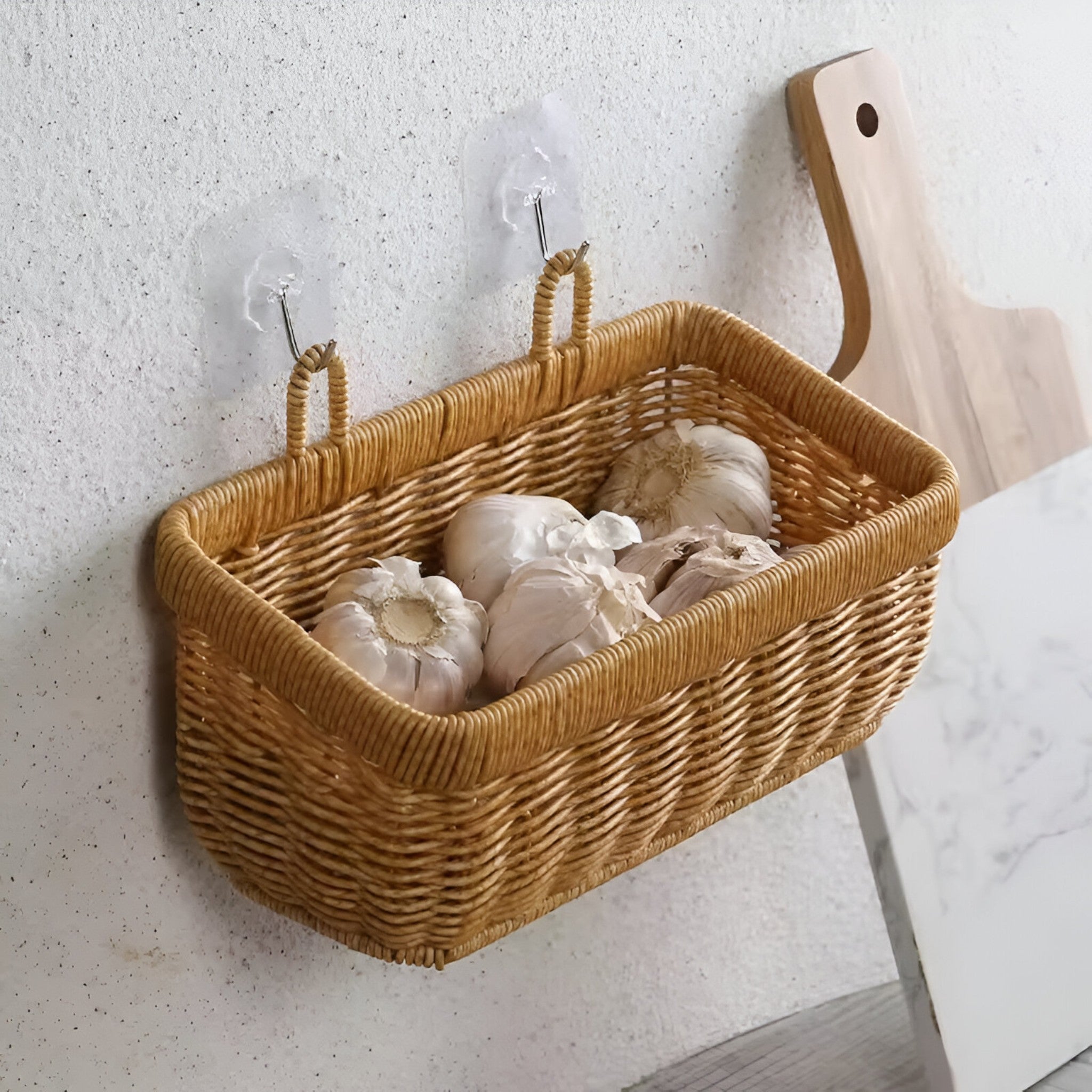 Lina | Håndvævet væghængt opbevaringskurv - L - house & garden - {{ product_tags }