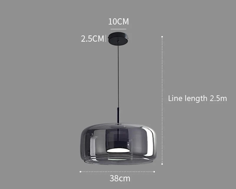 Luxury Glass & Metal Pendant Lamp - Elegant Hanging Light