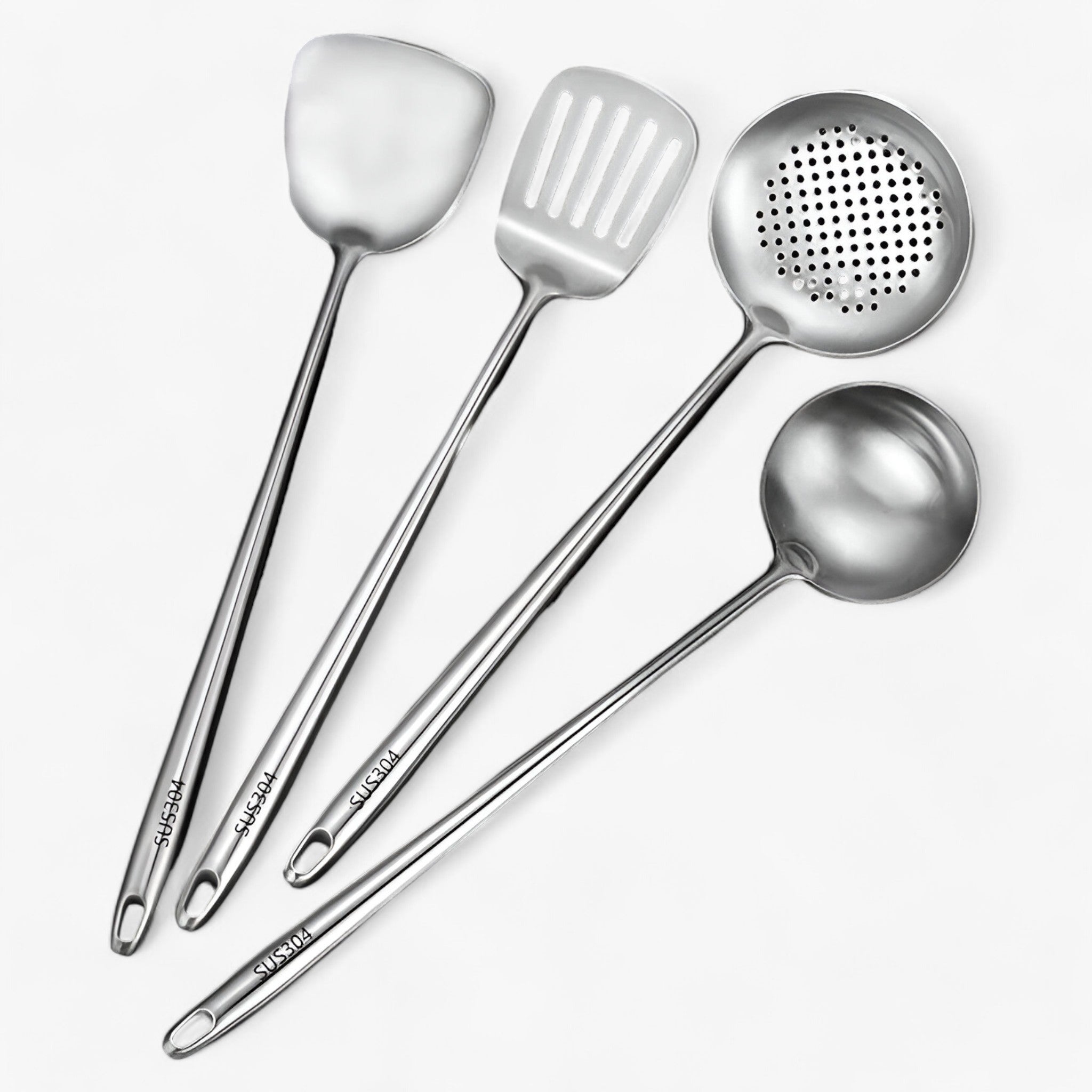 Rustfrit køkkenudstyr | Pålideligt, alsidigt kogegrej - Sæt af 4 - house & garden - {{ product_tags }