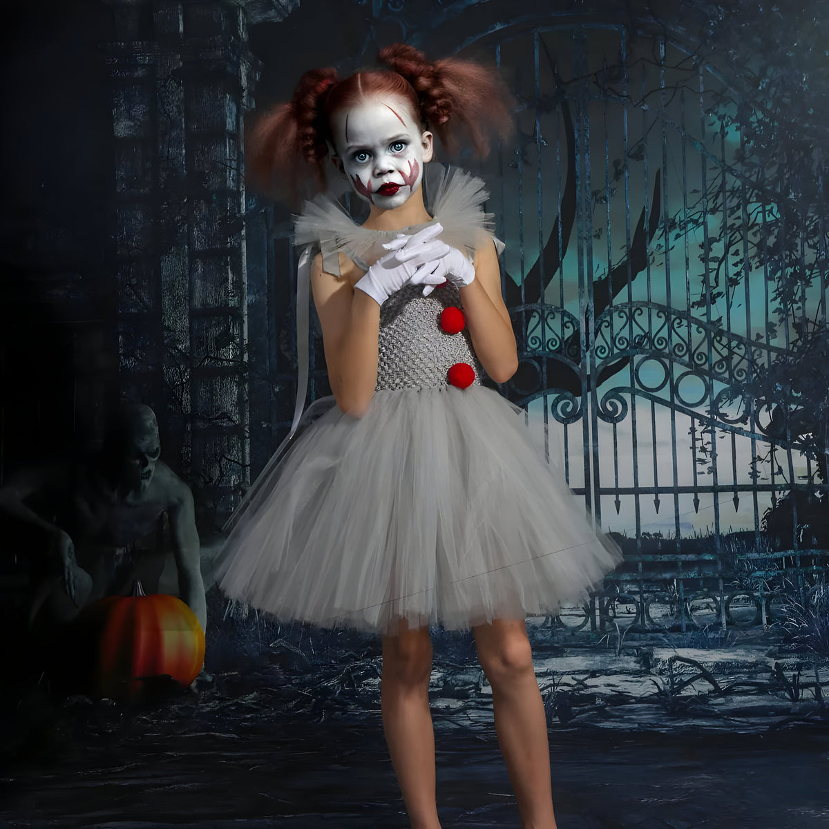 Costume Dress : Tutu Jurk Pennywise Kinderen - Schattige en Angstaanjagende Outfit in van Pantino