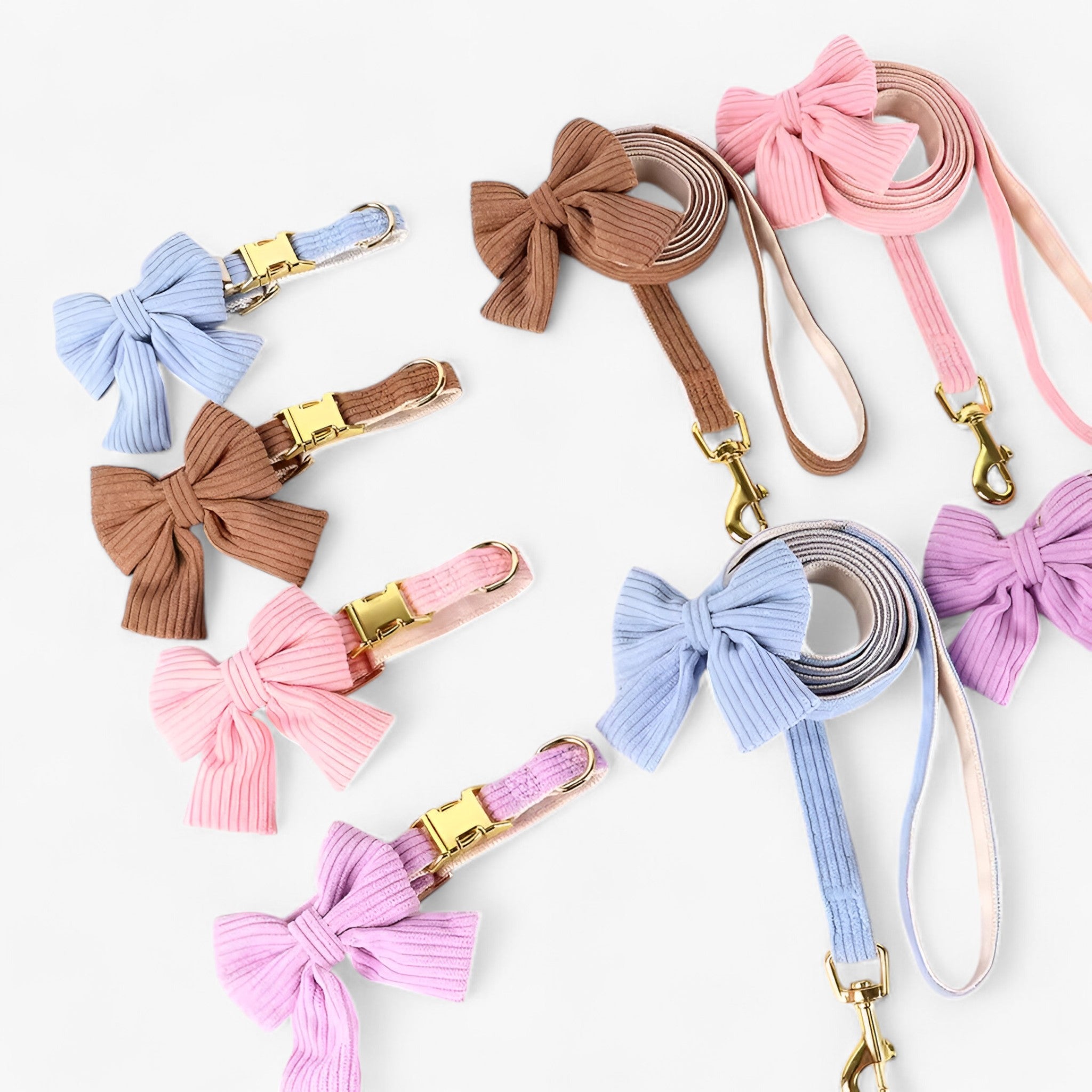 Luna | Sød Lyserød Halsbånd og Snor Sæt til Små og Mellemstore Hunde - Rosa - other - {{ product_tags }