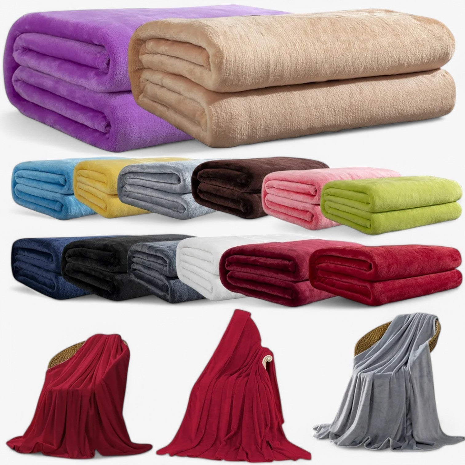 Lyra | Flanell blød tæppe - Varme og komfort til ethvert rum - - house & garden - {{ product_tags }