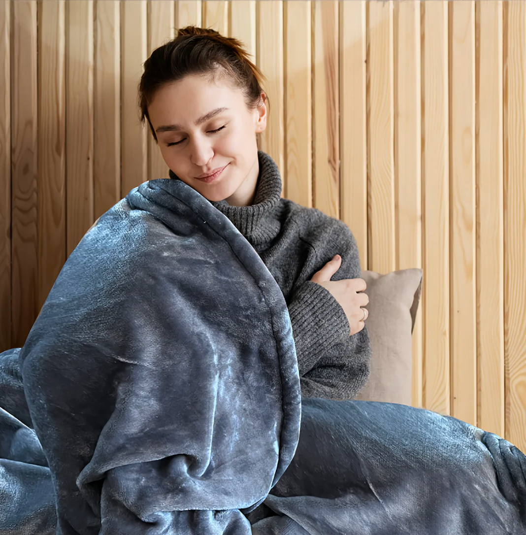 12V Electric Car Heating Blanket - Washable Travel Throw
