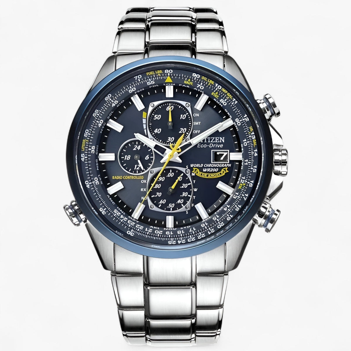 Men's Chronograph Watch MultiSteel 42mm – Steel Silver, Blue Dial