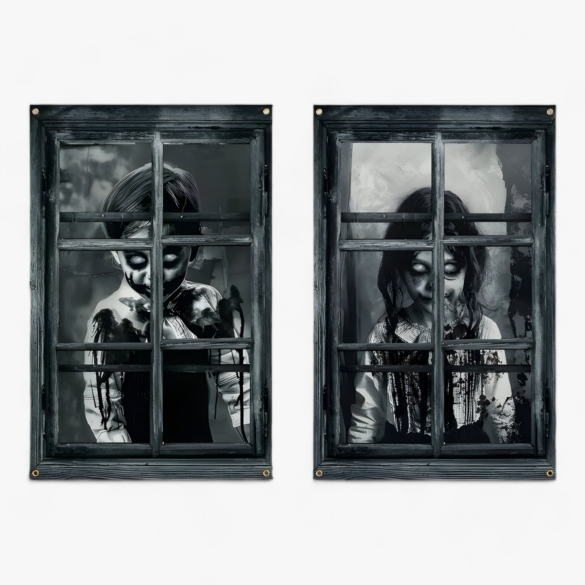 home & garden : Bloeddorstige Black-Out - Halloween Silhouet Raamgordijnen - Spooky Horror Decor in Halloween-05 van Pantino