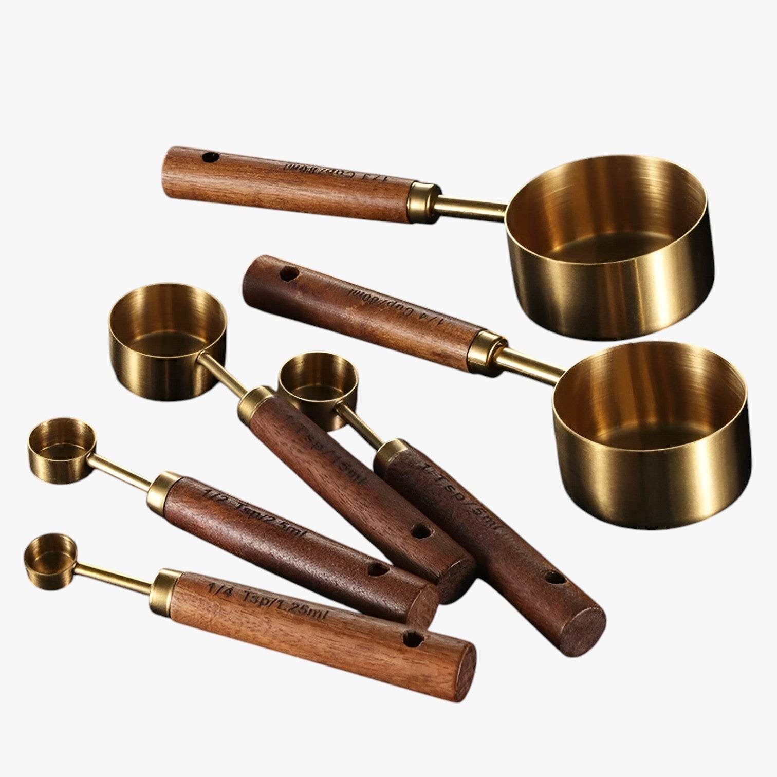 Yasmin | Rustfrit stål måleske sæt - Præcise og holdbare målinger - 4Stykker Sølv Lille - house & garden - {{ product_tags }