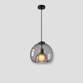 Smoke Glass Pendant Lamp - Hand-Blown Glass Design