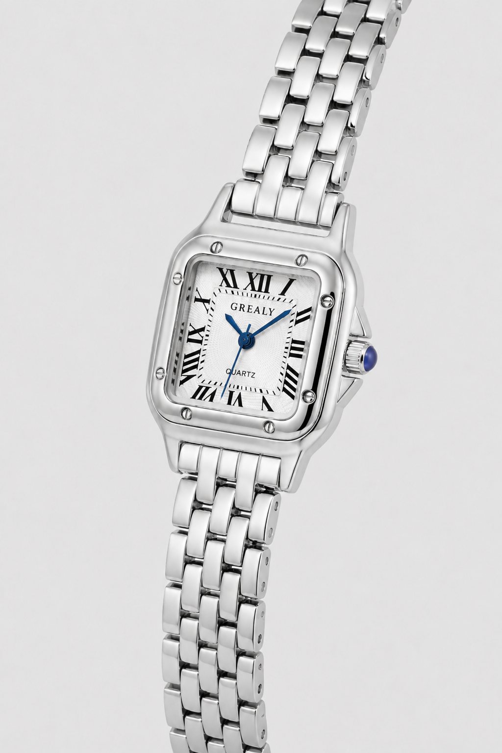 Square Women's Watch with Roman Numerals - Elegant Quartz Design