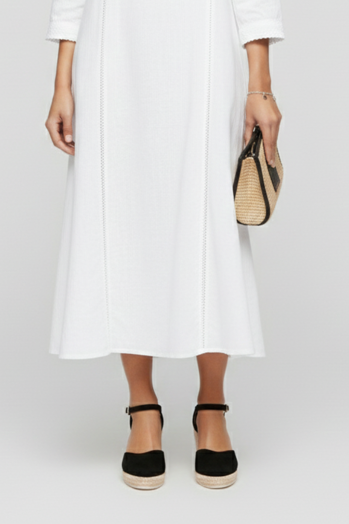 Women's Wedge Shoes with Closed Toe and Ankle Strap in Black - View 2.0 | Roselva