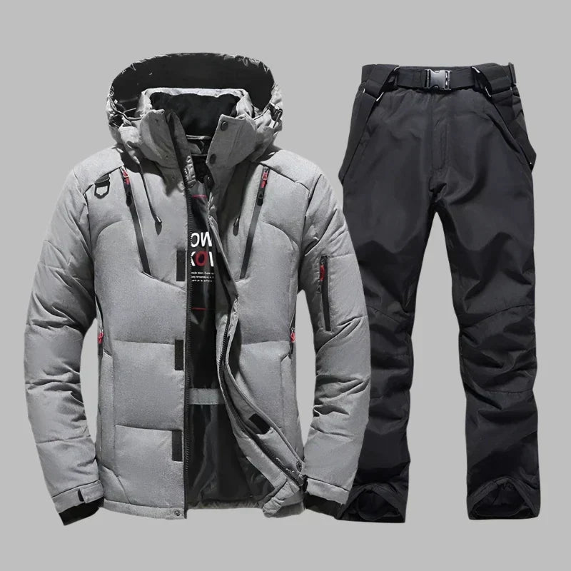 Men's Waterproof Warm Ski Suit - Insulated One-Piece