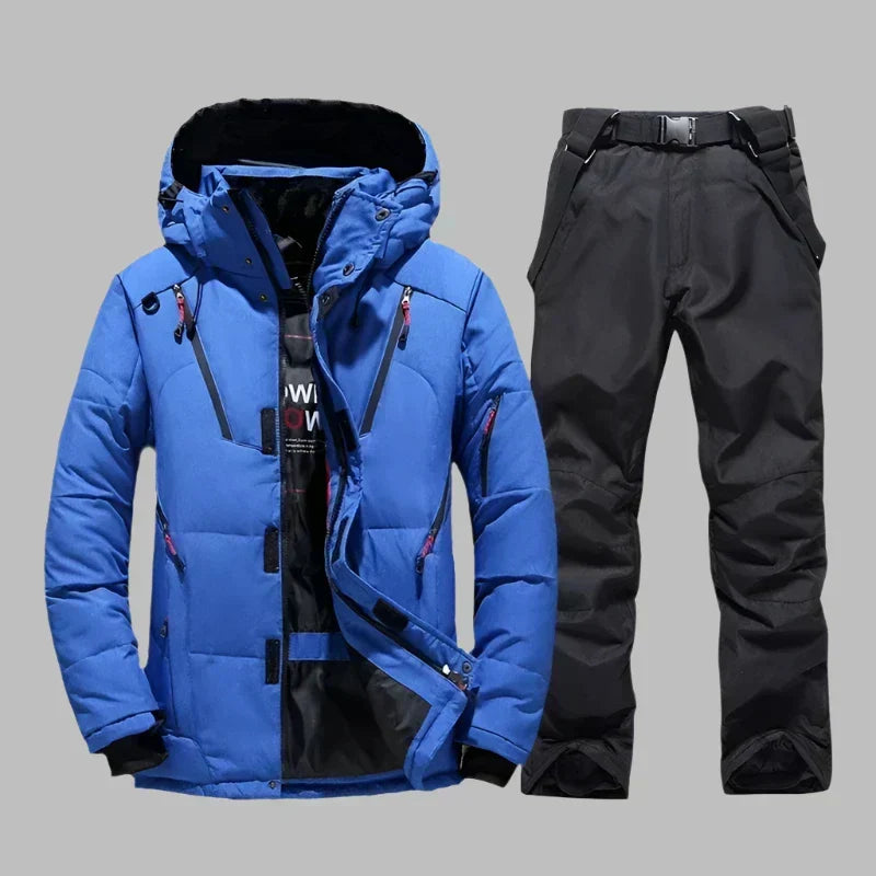 Men's Waterproof Warm Ski Suit - Insulated One-Piece