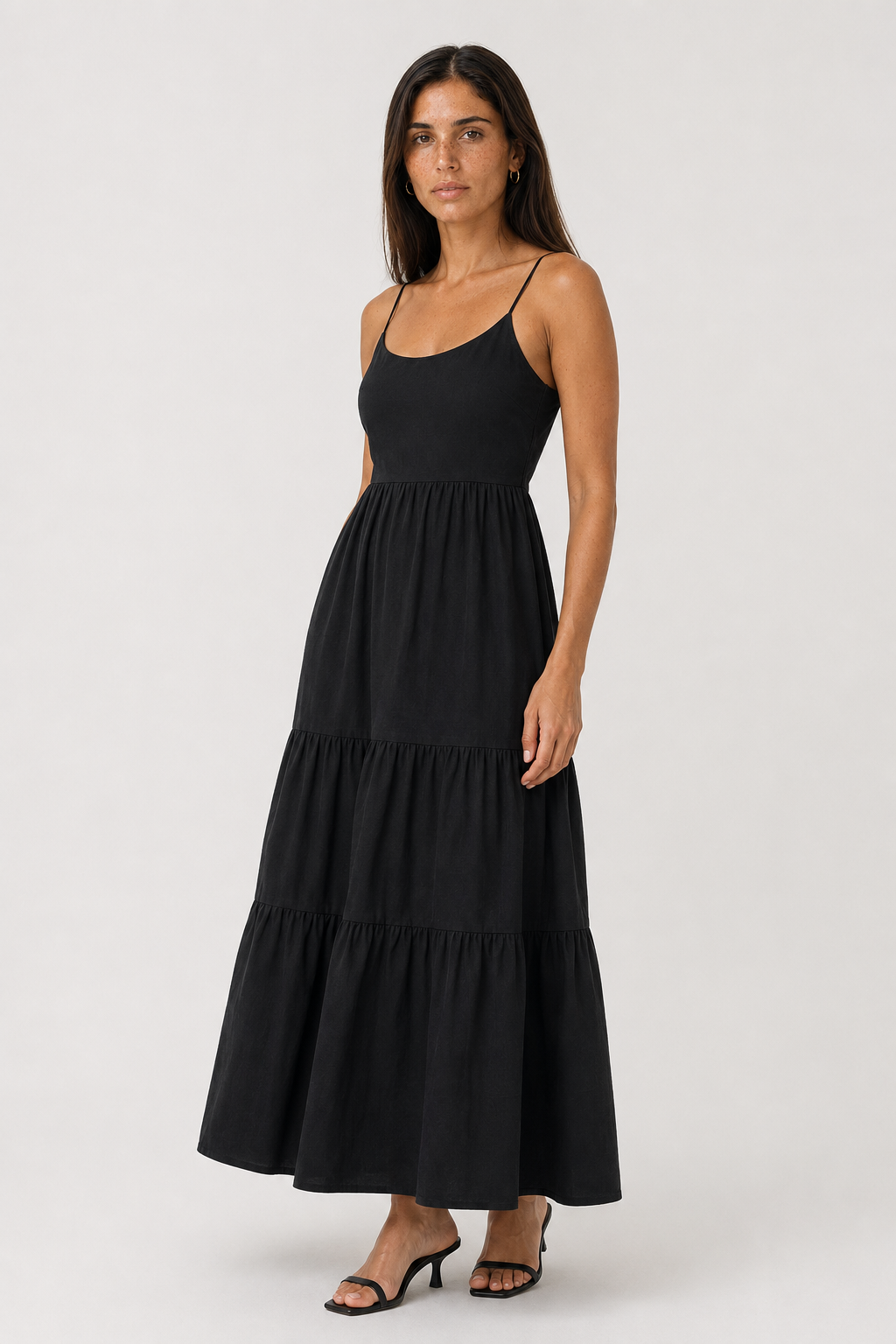 Tiered Spaghetti Strap Maxi Sundress