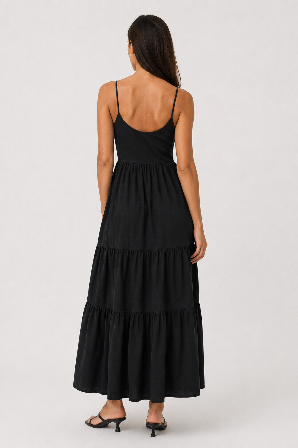 Tiered Spaghetti Strap Maxi Sundress