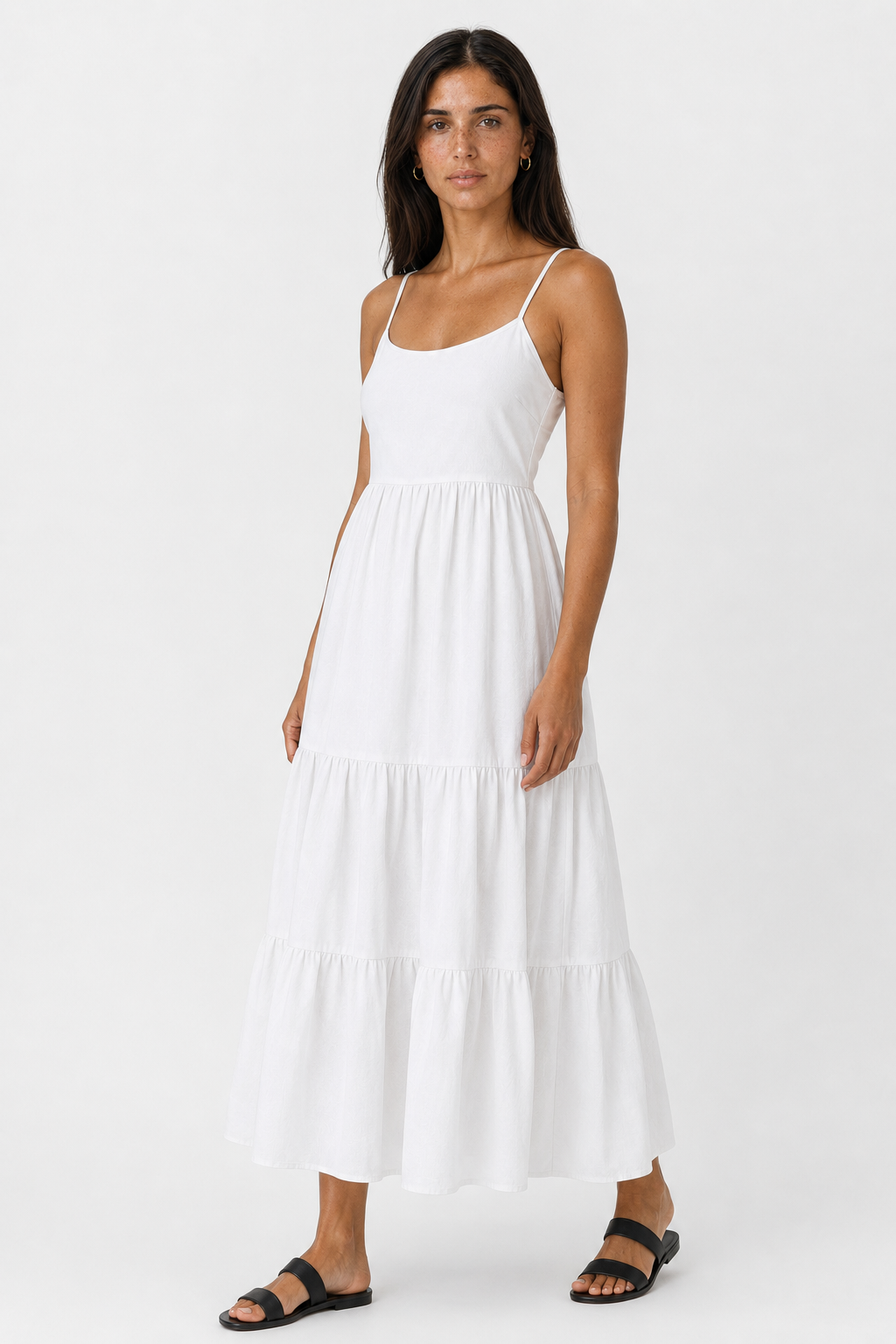 Tiered Spaghetti Strap Maxi Sundress