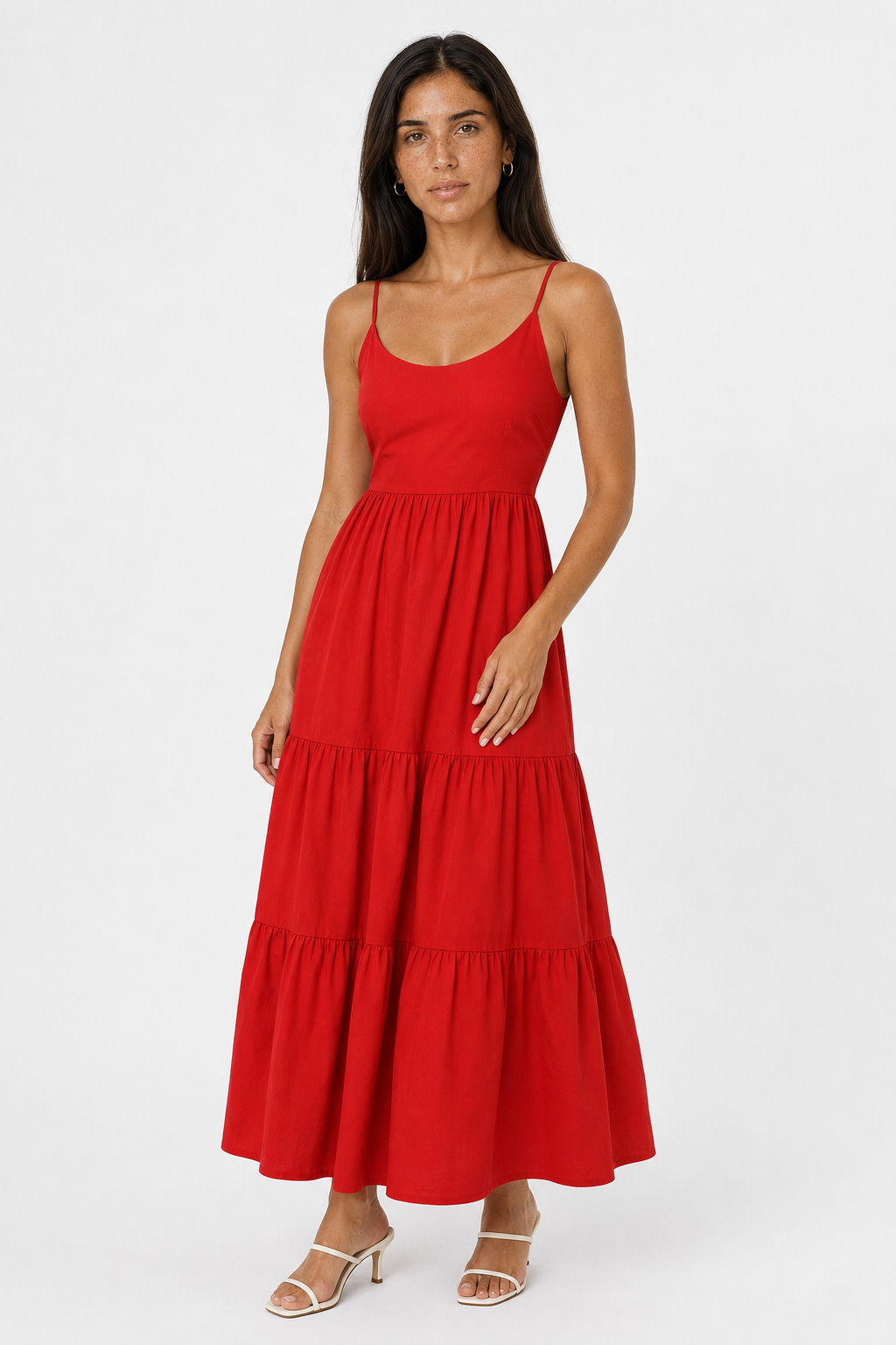 Tiered Spaghetti Strap Maxi Sundress