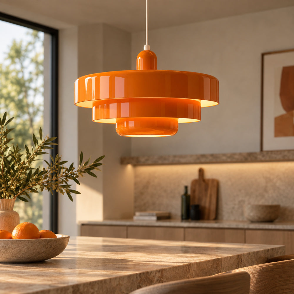 Three-Tier Bauhaus Pendant Lamp - Nordic Metal Fixture