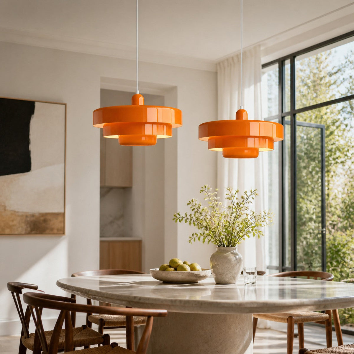Three-Tier Bauhaus Pendant Lamp - Nordic Metal Fixture
