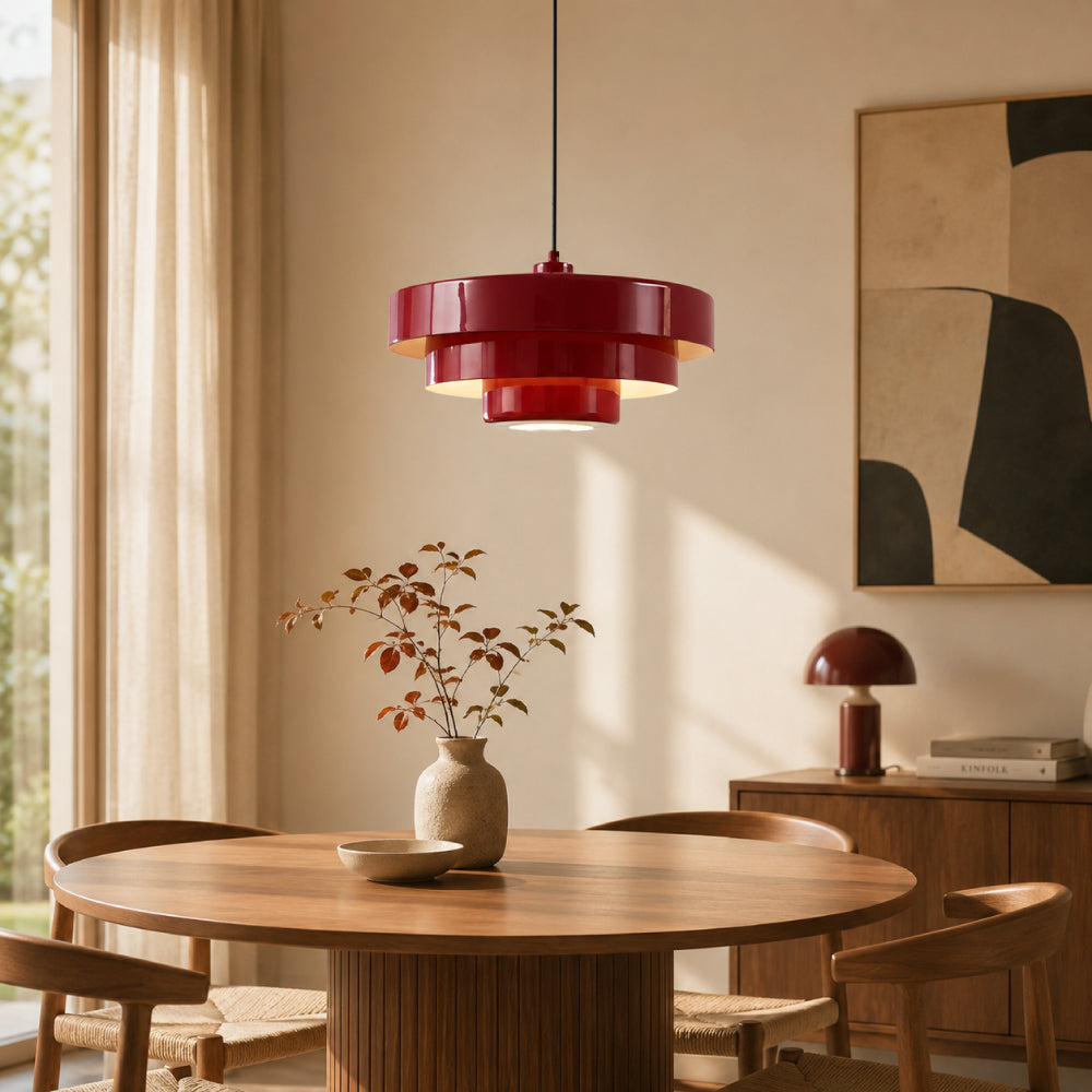 Three-Tier Bauhaus Pendant Lamp - Nordic Metal Fixture