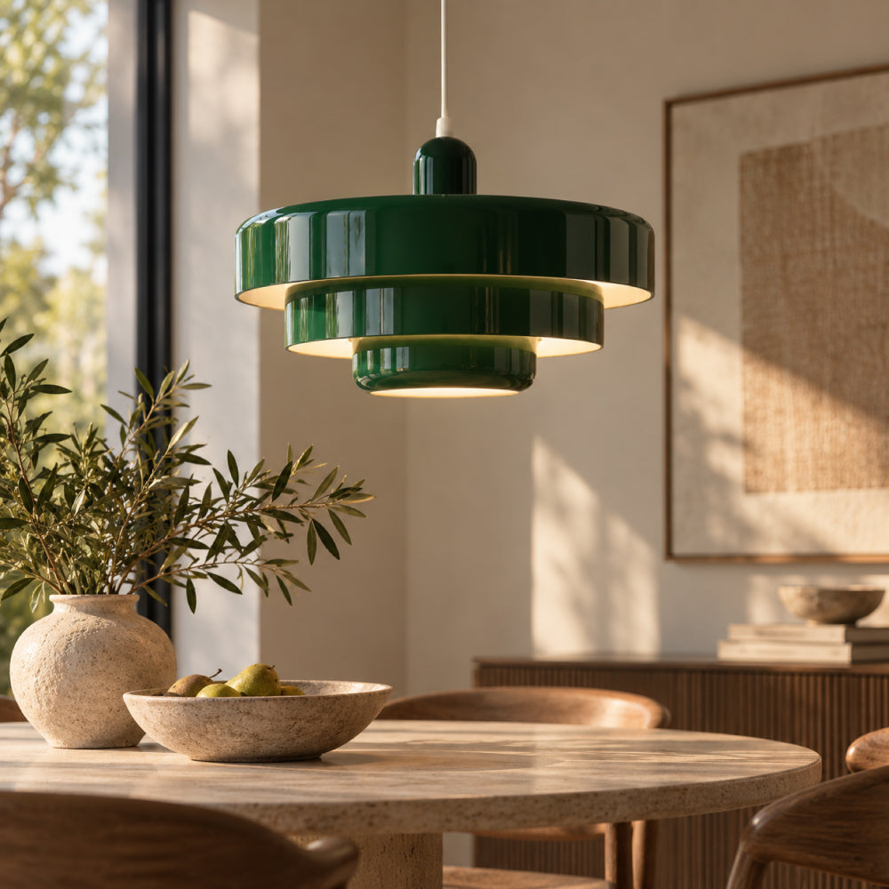 Three-Tier Bauhaus Pendant Lamp - Nordic Metal Fixture