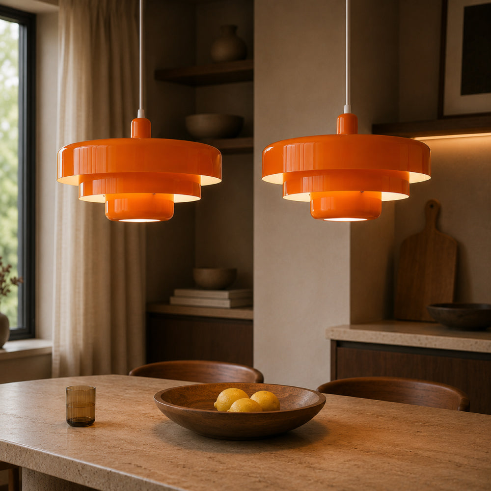 Three-Tier Bauhaus Pendant Lamp - Nordic Metal Fixture