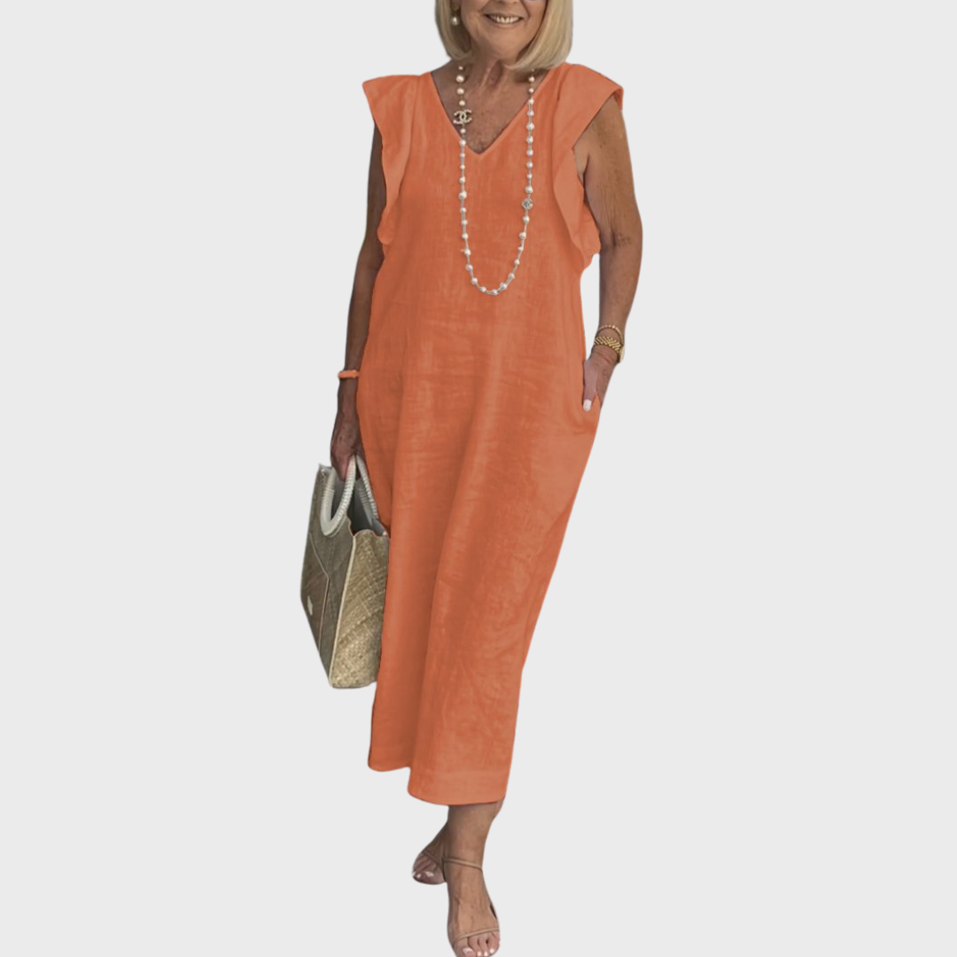 Women's Sleeveless Maxi Dress – Elegant Occasion Wear