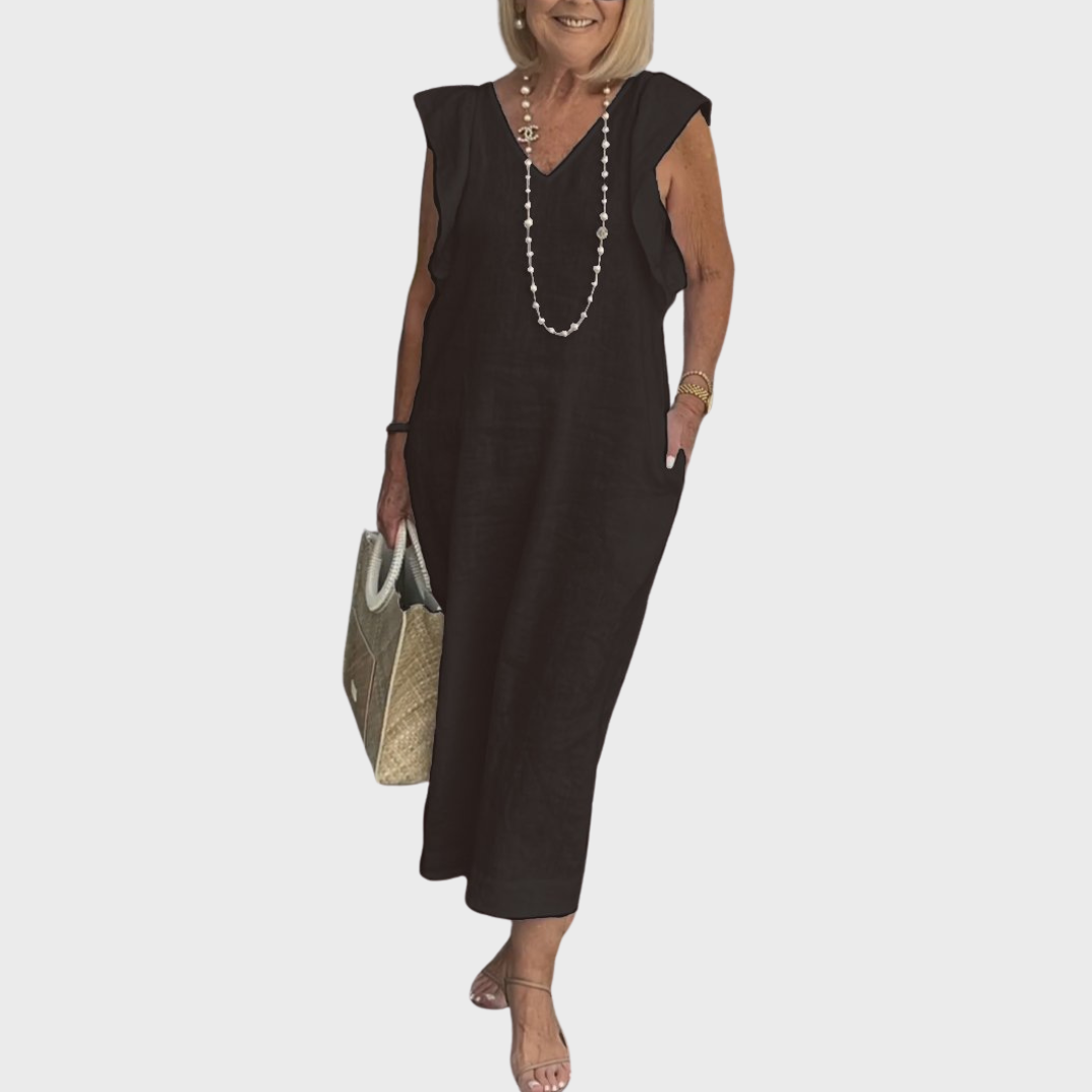 Women's Sleeveless Maxi Dress – Elegant Occasion Wear