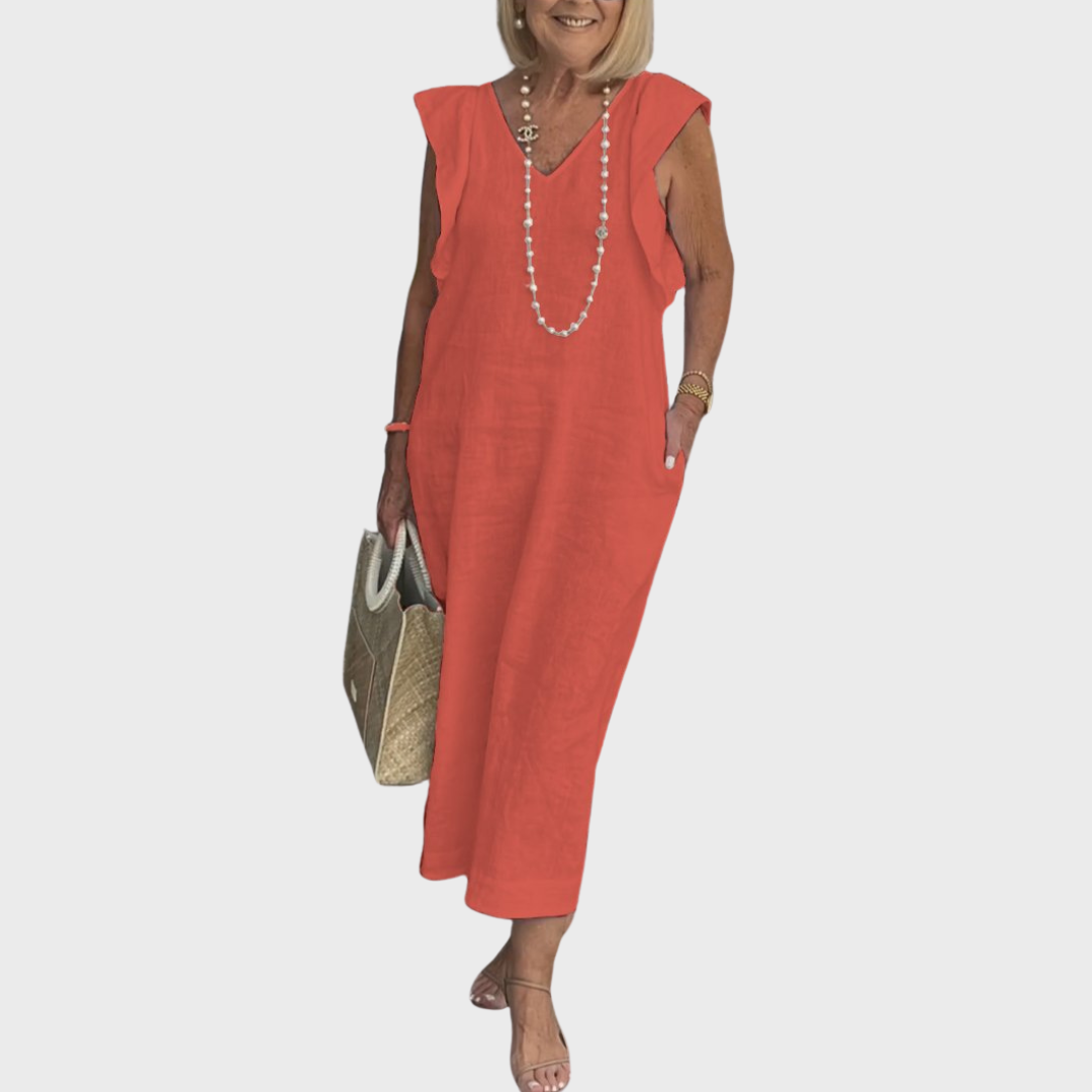 Women's Sleeveless Maxi Dress – Elegant Occasion Wear