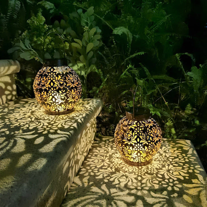 Solar-Powered Decorative Outdoor Pendant Light