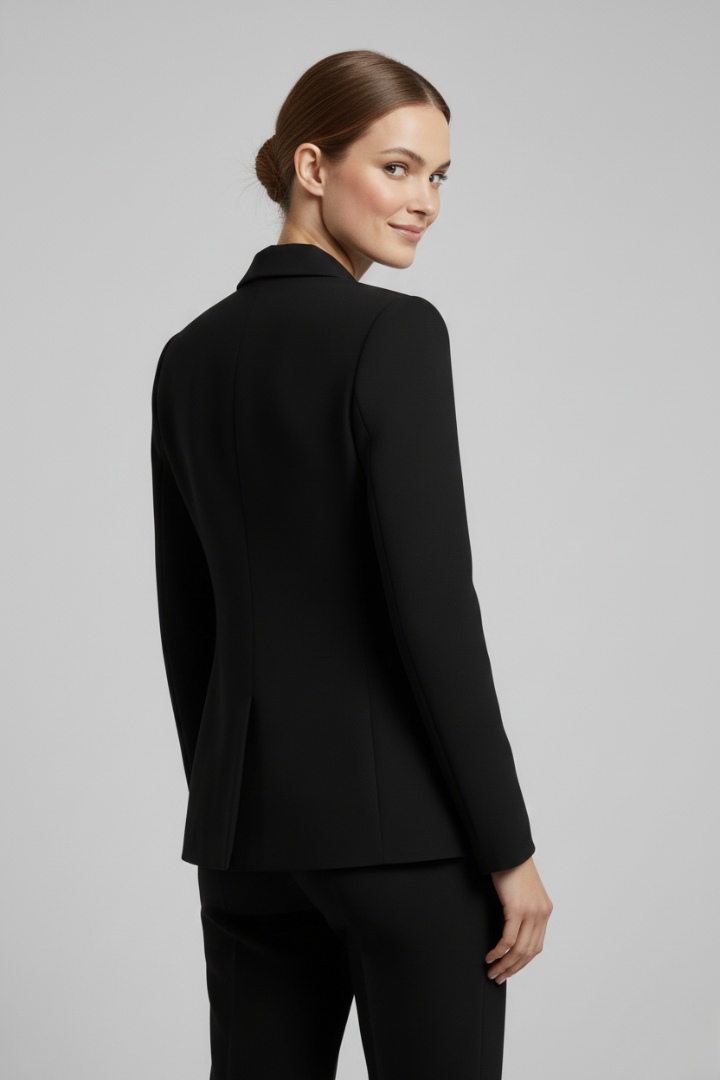 Women's Blazer with Double-Breasted and Gold Buttons