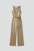 Kvinders jumpsuit med palietoverflade og lige ben