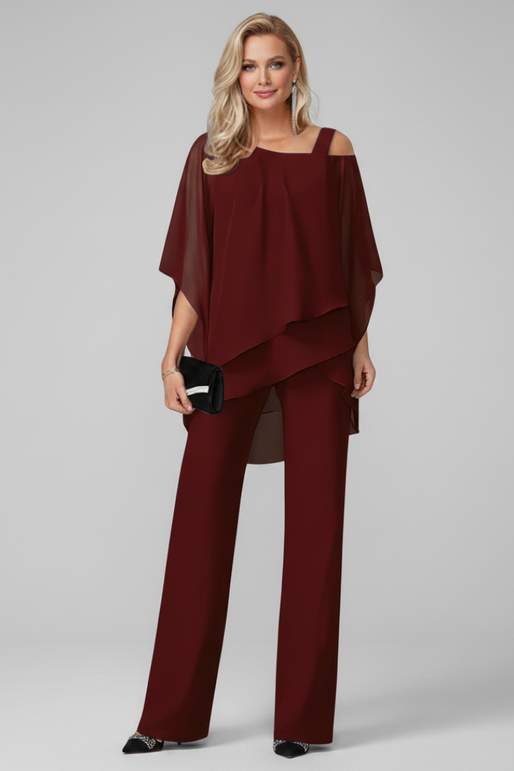 Women's Off-Shoulder Jumpsuit with Elastic Waist in Black - View 7.0 | Roselva